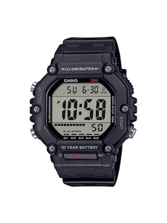 Casio Ψηφιακό Ανδρικό Ρολόι Μπαταρίας με Μαύρο ...