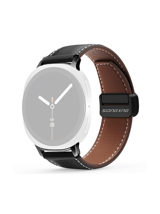 Samsung Galaxy Watch 8 40mm/44 Mm Watch 8 Classic 46mm Dux Ducis Ya Series Δερμάτινο Λουράκι Black