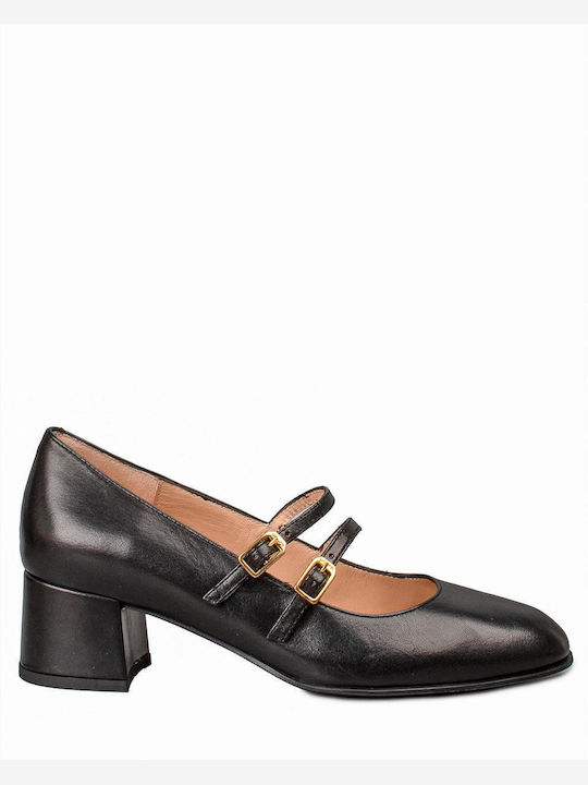 Leather Black Heels