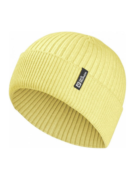 Beanie Unisex Beanie Knitted in Yellow color