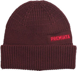 Premiata Beanie Ανδρικός Σκούφος Πλεκτός σε Μπορντό χρώμα