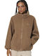 Fleece Damen Jacke Sand Brown