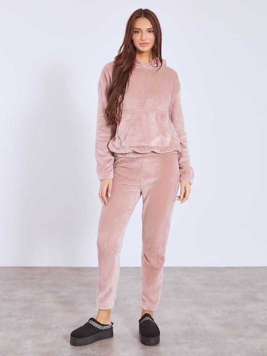Celestino Σετ Φόρμας Fleece Loose Fit Σάπιο Μήλο