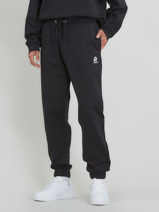 Παντελόνι Φόρμας με Λάστιχο Fleece Μαυρο