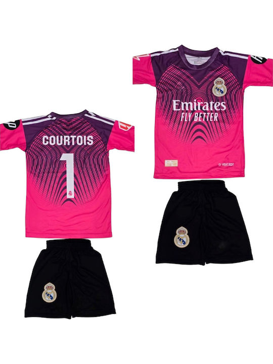 Kids Football Set Courtois Real Madrid Special Edition Fuchsia Balón De Oro Unisex Kids Fj8493