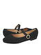 Suede Women's Ballerina Shoes Black