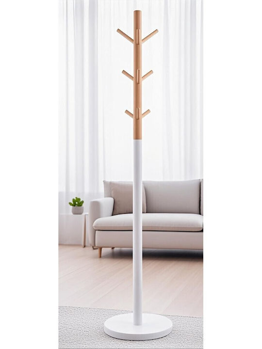 Next Cuiere de podea Lemn White / Natural 35x35x172cm
