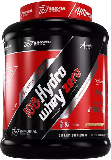 Immortal Nutrition 100% Hydro Whey Zero Protein Molke mit Geschmack Kekse und Sahne 2kg