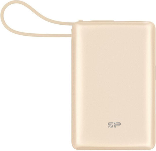 Silicon Power CP10 Външна Батерия 10000mAh 20W с USB-A Изходен Порт и USB-C Изходен Порт Жълта