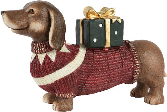 Kaemingk Figurină De Crăciun Câine Cadou 28cm