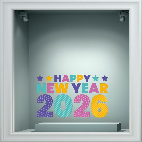 Αυτοκόλλητο Βιτρίνας - Happy New Year 9 - 50cm X 30cm