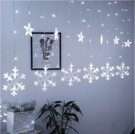 125 Lights LED 3m. Cold White type Curtain 1pcs