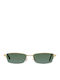 Meller Dumi Unisex Sunglasses With Gold Metallic Frame And Green Lens DM-GOLDOLI