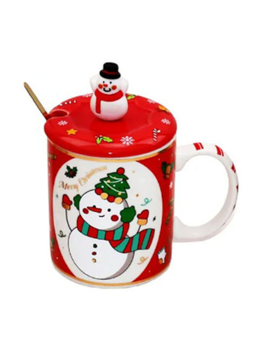 Dorosimo Ornament de masă de Crăciun Cană Ceramic Roșu