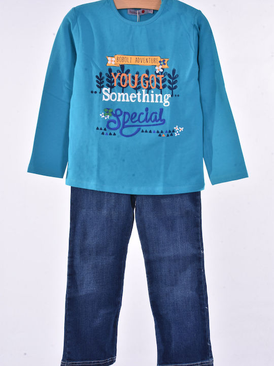 Winter Kids Clothing Set 2 Pieces Petrol Denim
