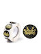 Christmas Stickers "merry Christmas" Black Gold 25mm 500 Pieces