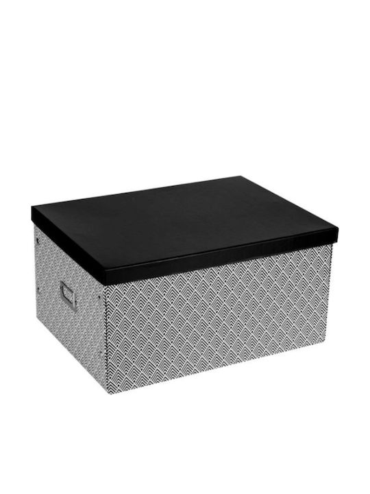 Paper Storage Box with Lid Black 40x30x20cm 1pcs