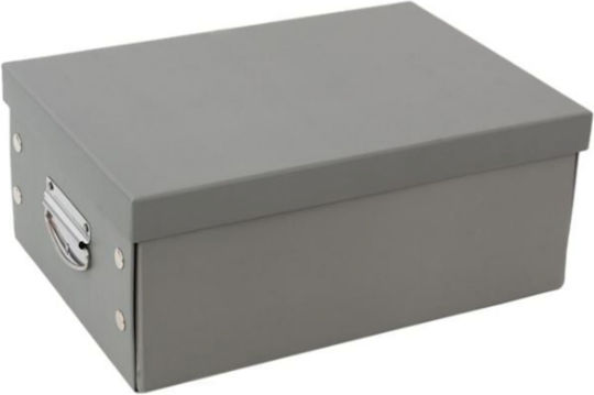 Paper Storage Box with Lid Gray 32x22x14cm 1pcs