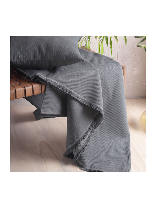Rythmos Reve Armchair Throw Jacquard 180x160cm Gray