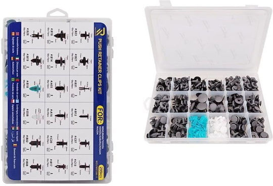 Rchang Πλαστικά Κλίπς Αυτοκινήτου Universal 299τμχ Push Retainer Clips Kit 101293