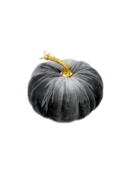 Dovleac de Catifea Gri Mare 18cm 1 Bucată Decor pentru Masă