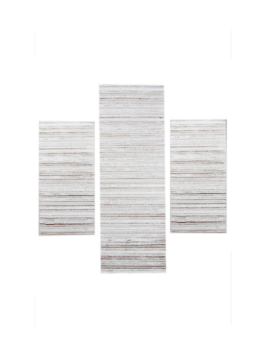 Balsan Monaco Moma Σετ Μοντέρνα Χαλιά Κρεβατοκάμαρας Μπεζ P621545 3τμχ