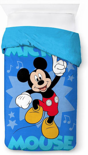 Disney Παιδικό Κουβερτοπάπλωμα Μονό Mickey Blue 160x250εκ.