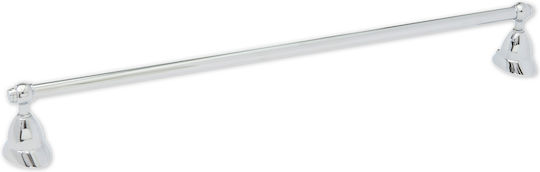 Single Wall-Mounted Bathroom Rail Silver