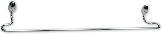 Single Wall-Mounted Bathroom Rail Silver