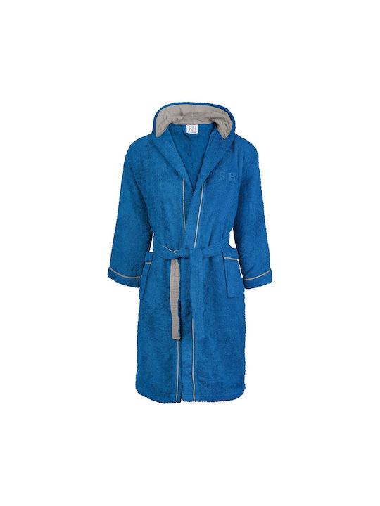 Beauty Home Kids Hooded Bathrobe Blue