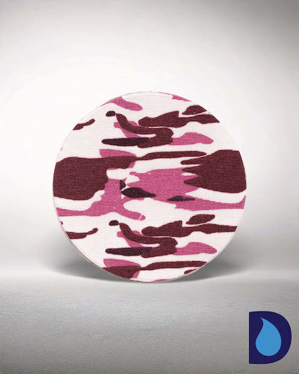 Plasturi Rotunzi Fără Orificiu – Pachet 2 Bucăți 7cm Roz Camuflaj