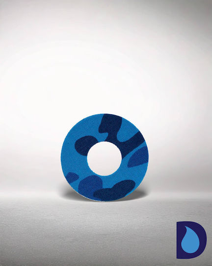Runde Pflaster Libre 2 – Packung mit 2 Stücke 7cm Blau Camo