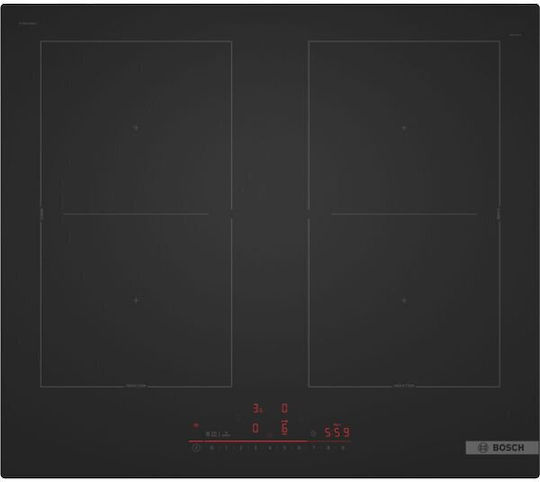 Bosch Serie 6 Smart Induction Cooktop Autonomous with Child Lock Function 59.2x52.2εκ.