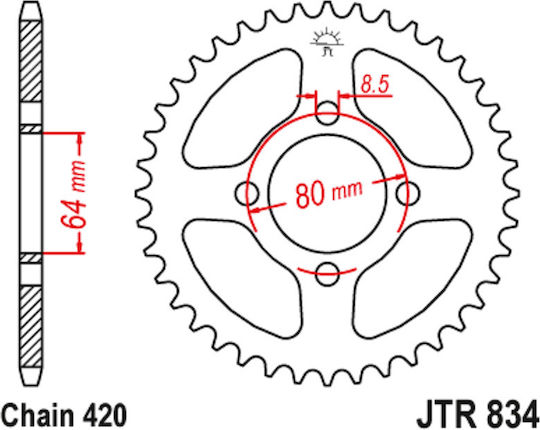 Rear Sprocket for Yamaha V50