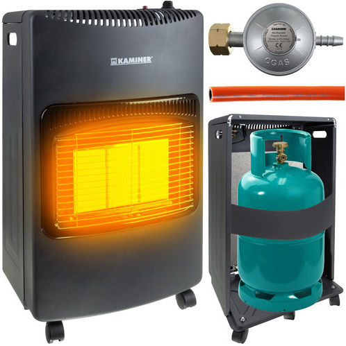 Kaminer Gas Heater 4200W Black