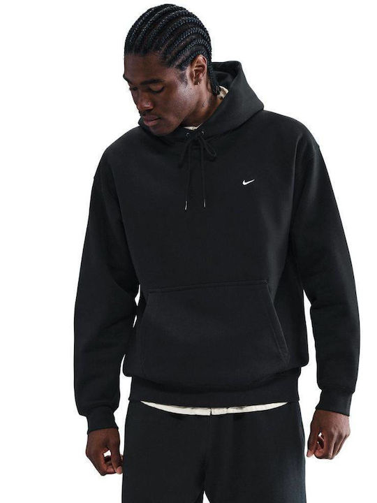 Nike Solo Swoosh Φούτερ με Κουκούλα Black White HV1082-010