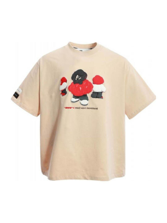 Mod Wave Movement T-shirt Ecru