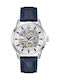 Bulova Ανδρικό Ρολόι 40mm Αυτόματο με Μπλε Δερμάτινο Λουράκι