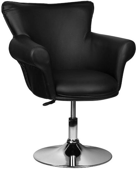 Salon Tech Scaun de coafor Negru cu Înălțime Reglabilă