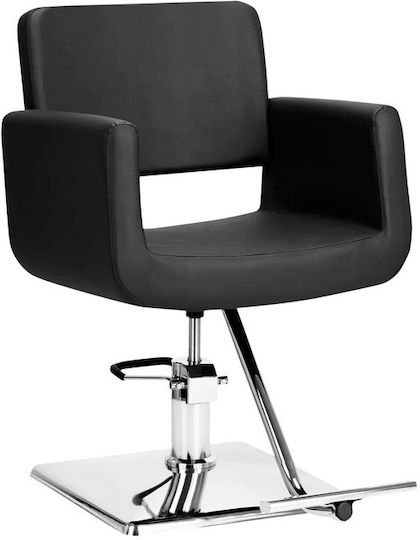 Salon Tech Καρέκλα Κομμωτηρίου Μαύρη με Ρυθμιζόμενο Ύψος και Υδραυλική Ανύψωση