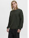 Crew Neck Langarm Pullover Grün