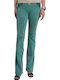 Women's Jean Trousers Push Up with Rips Green