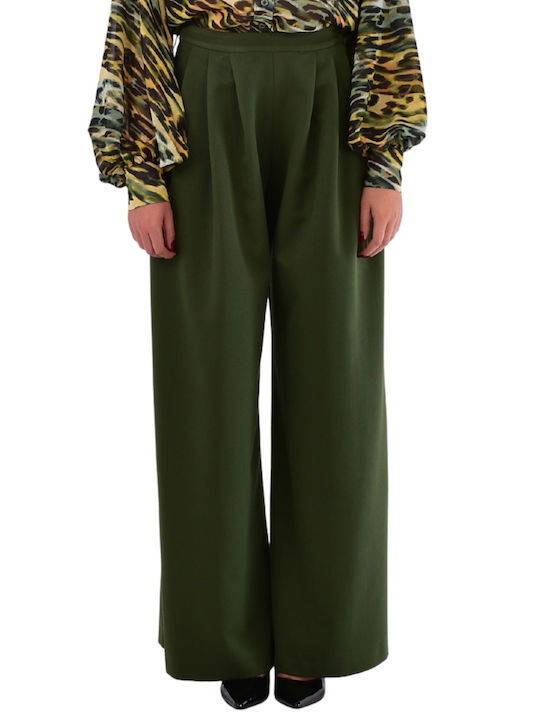 Damen Stoff Hose Grün