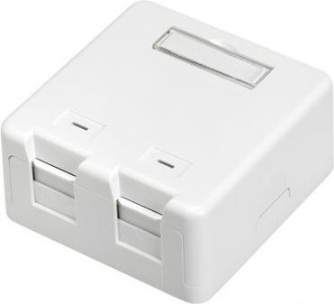 Netzwerksteckdose Selbstklebend Wandmontage UTP 2*RJ45 W O Keystone