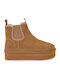 Suede Women's Ankle Boots Tabac Brown