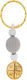 Bellissimo Christening Charm Keychain Gray 50 P...