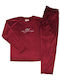 Pijamangel Winter Damen Pyjama-Set Burgundy