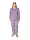 Modalove Winter Women's Pyjama Set Purple
