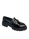 Patent Leather Women's Loafers in Black Color