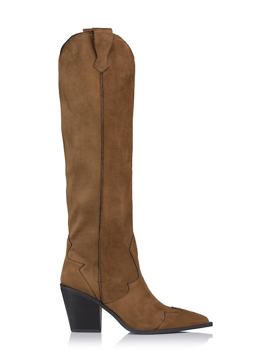 Corina Γυναικείες Μπότες Cowboy Camel